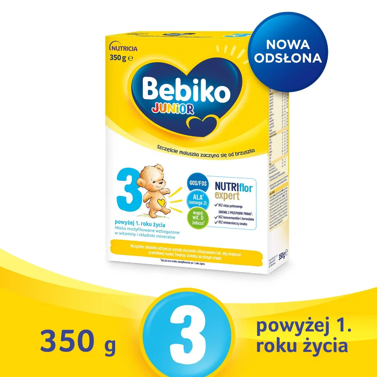 Bebiko Junior 3R Nutriflor Expert, mleko modyfikowane powyżej 1. roku życia, 350 g 