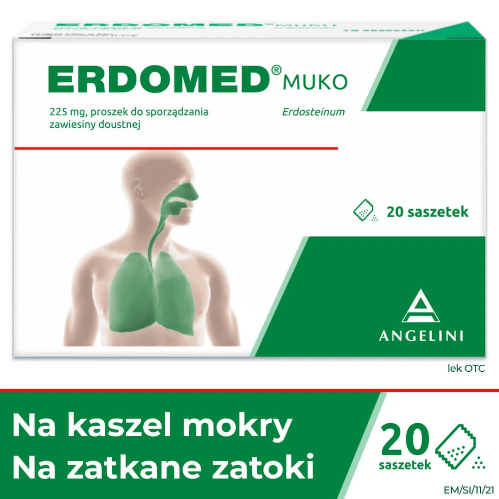 Erdomed Muko 225 mg saszetki 20 sztuk