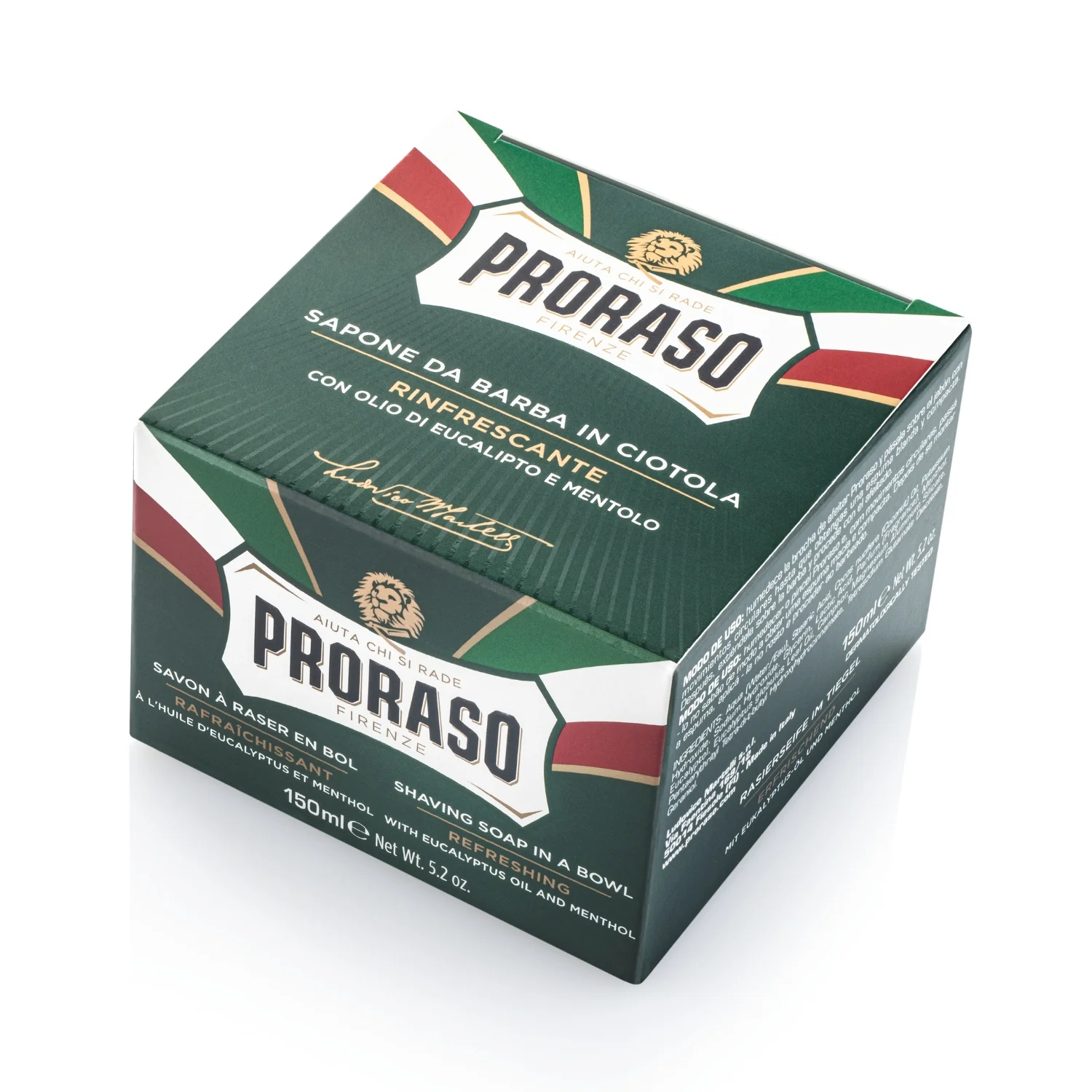 Proraso orzeźwiające mydło do golenia z olejkiem mentholowym i eukaliptusowym, 150 ml