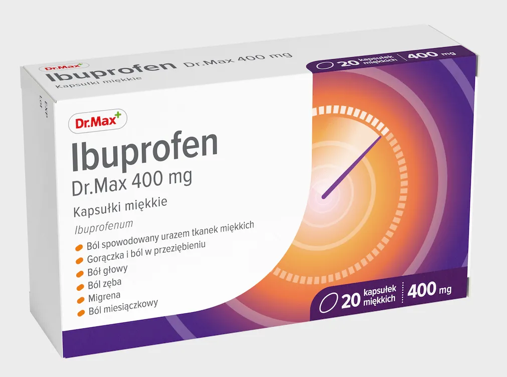 Ibuprofen Dr.Max, 400 mg, 20 kapsułek