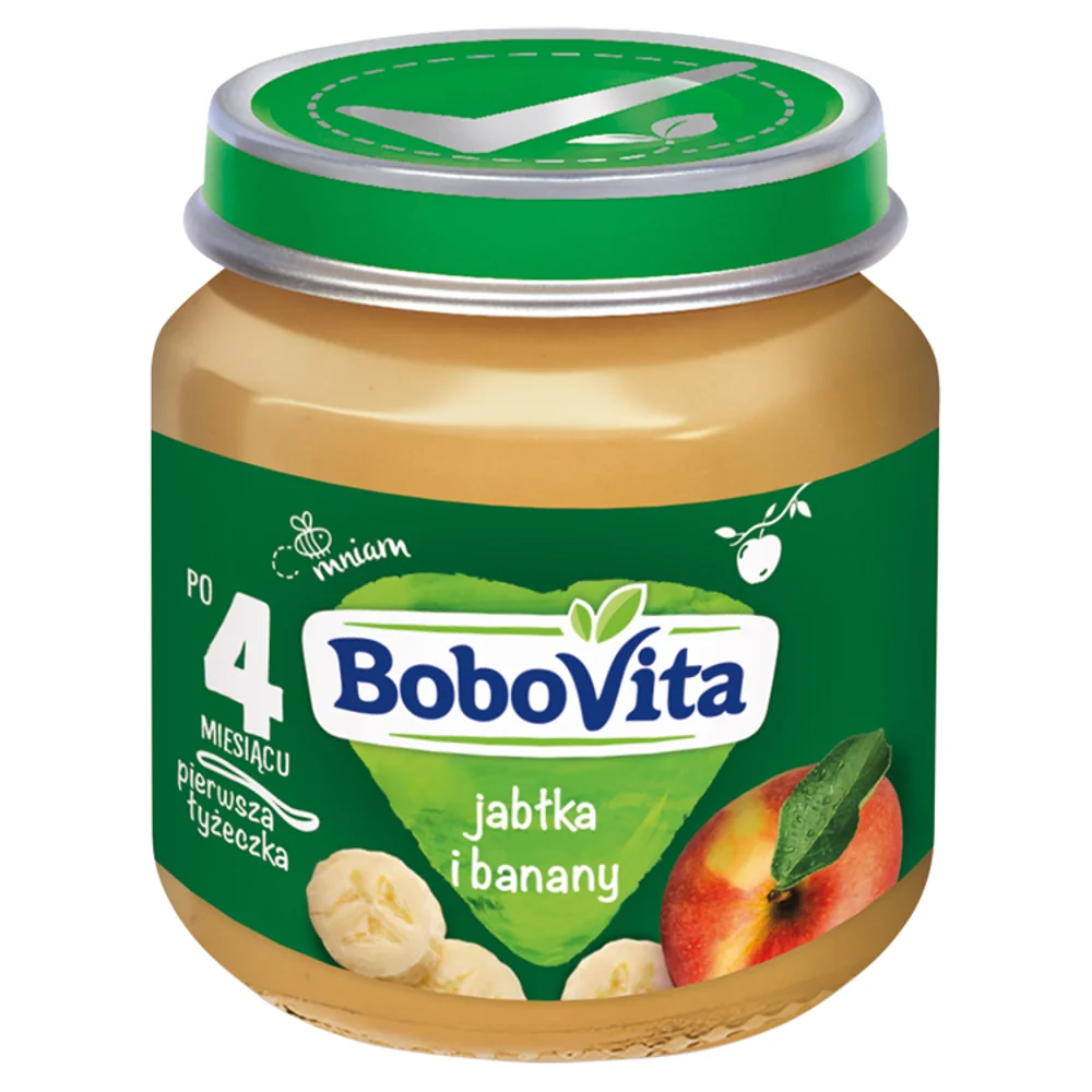 BoboVita, jabłka i banany po 4 miesiącu, 125 g