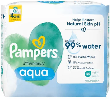 Pampers Harmonie aqua Chusteczki nawilżane dla dzieci Pampers Harmonie aqua Chusteczki nawilżane dla dzieci