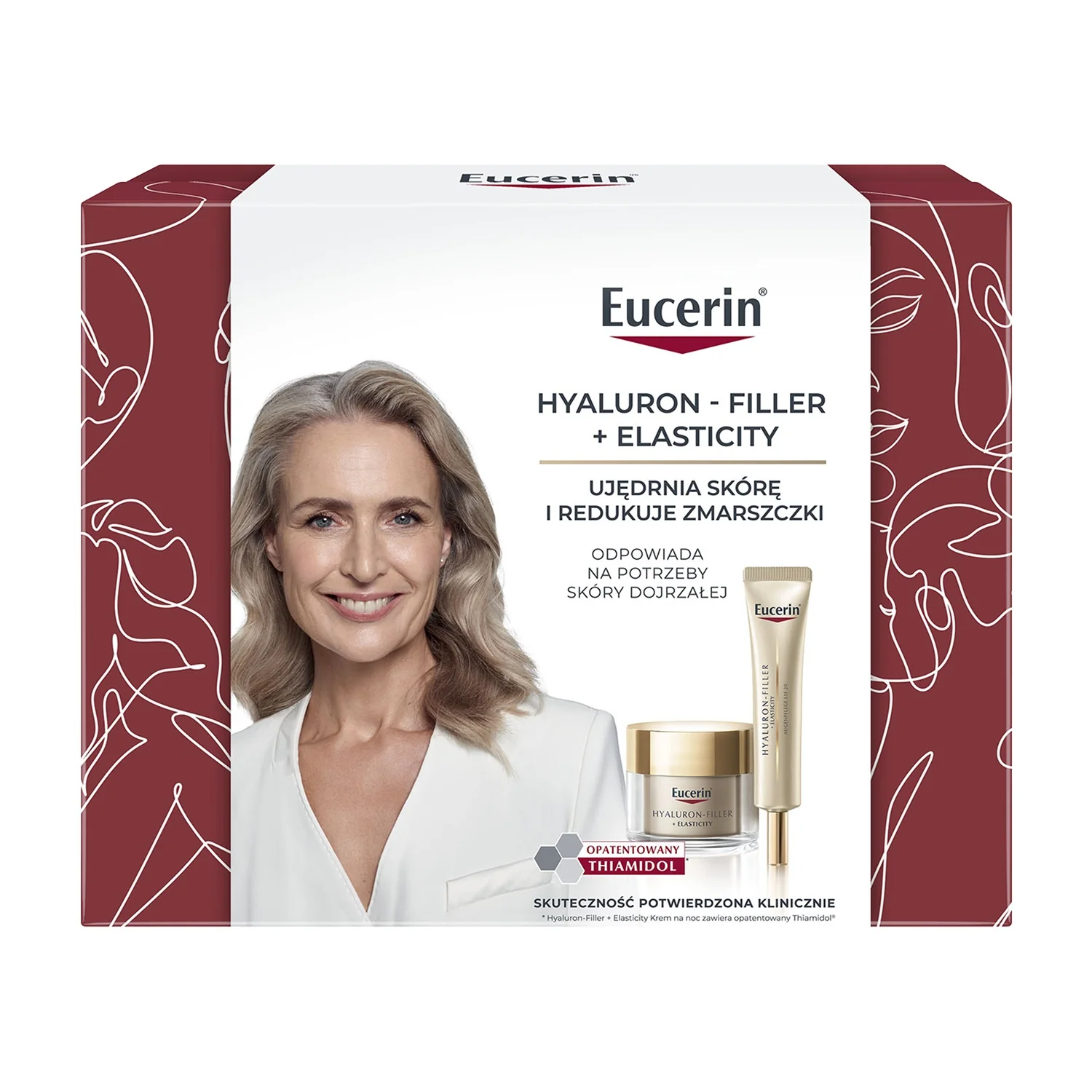 Eucerin Zestaw Hyaluron-Filler + Elasticity krem na noc, 50 ml + krem pod oczy SPF 20, 15 ml