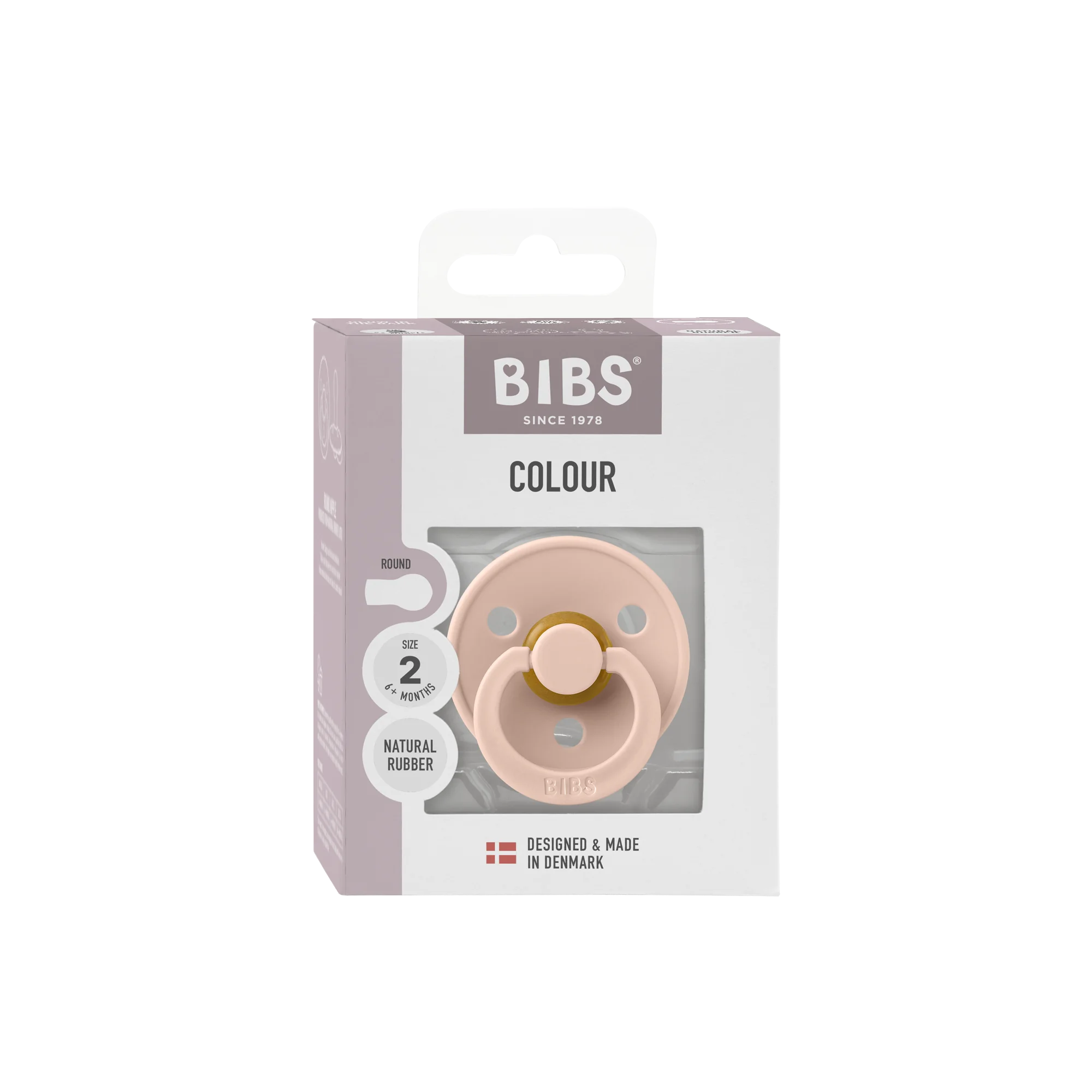 Bibs Pacifier Colour Blush smoczek lateksowy uspokajający, 1 szt.
