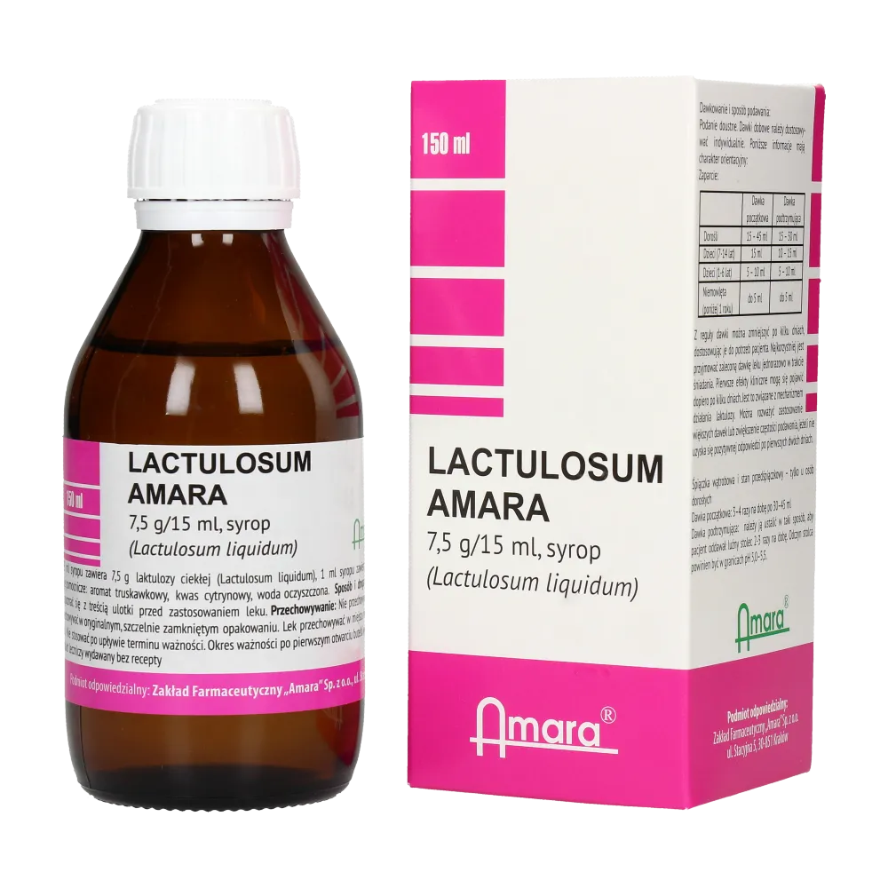 Lactulosum AMARA 7,5 g/15 ml, syrop 150 ml