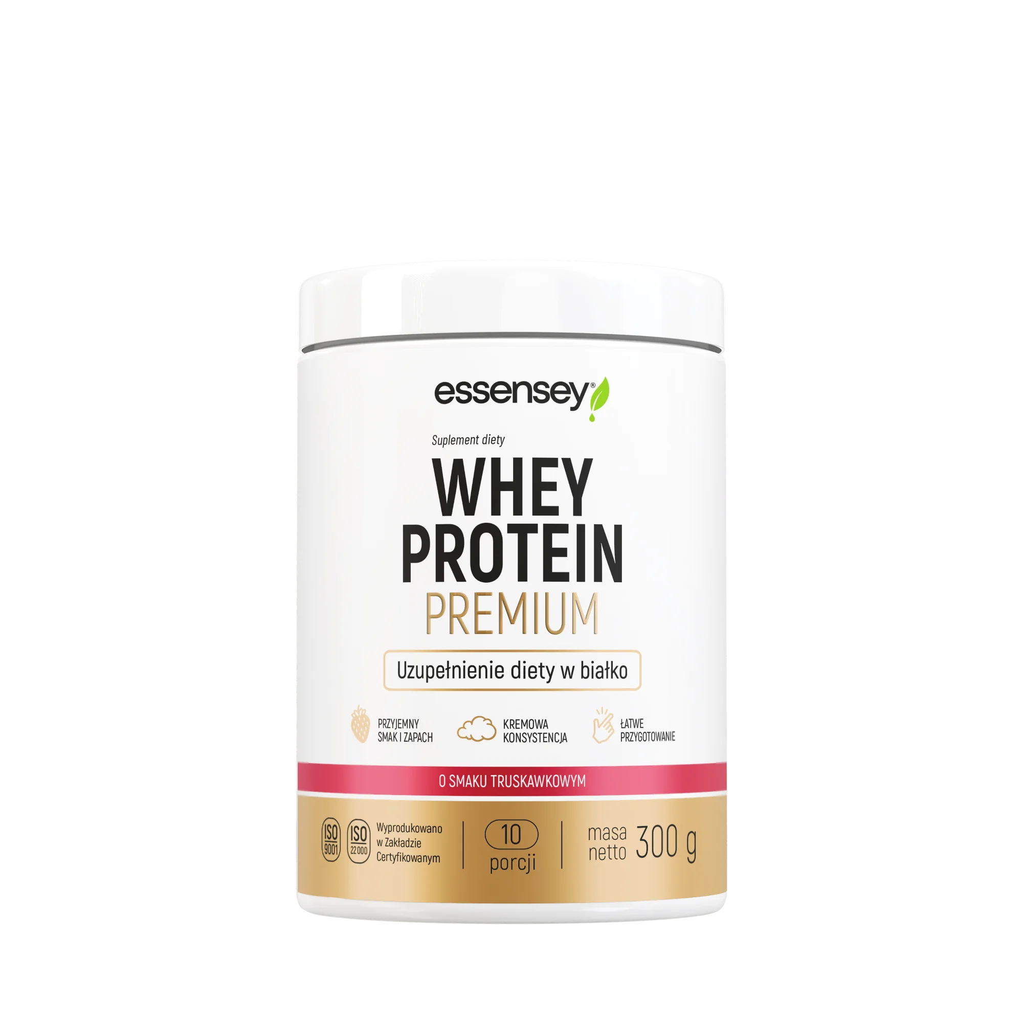 Essensey Whey Protein Premium o smaku truskawkowym, proszek, 300 g