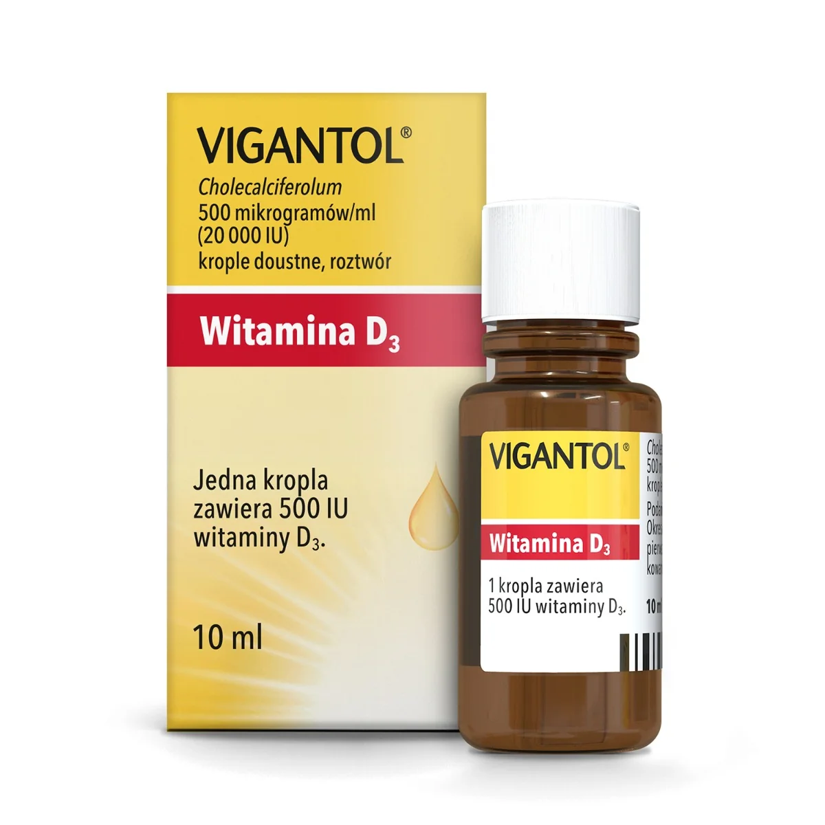 Vigantol 500 µg/ml, krople doustne, 10 ml