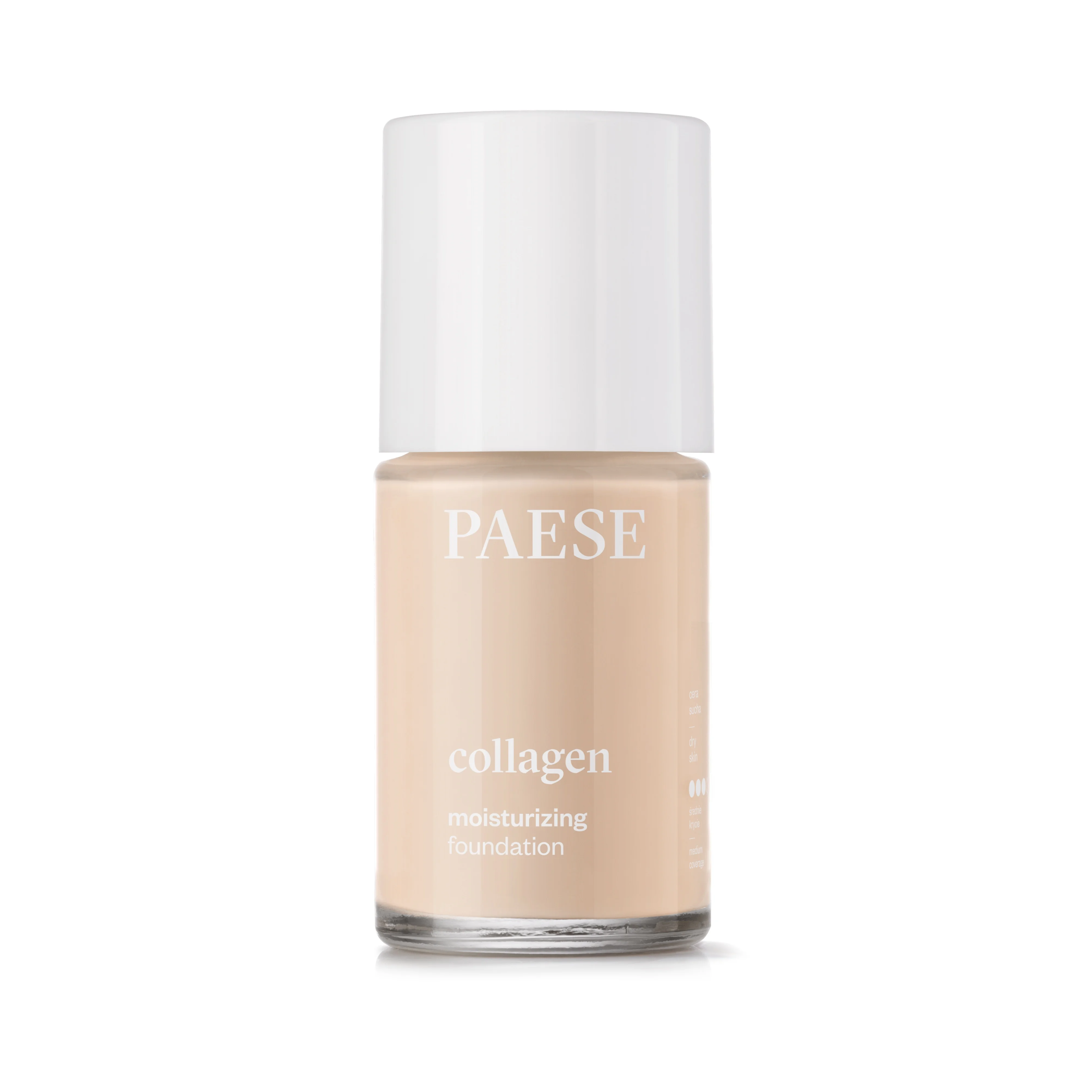 Paese kolagenowy podkład nawilżający, 301 N light beige, 30 ml