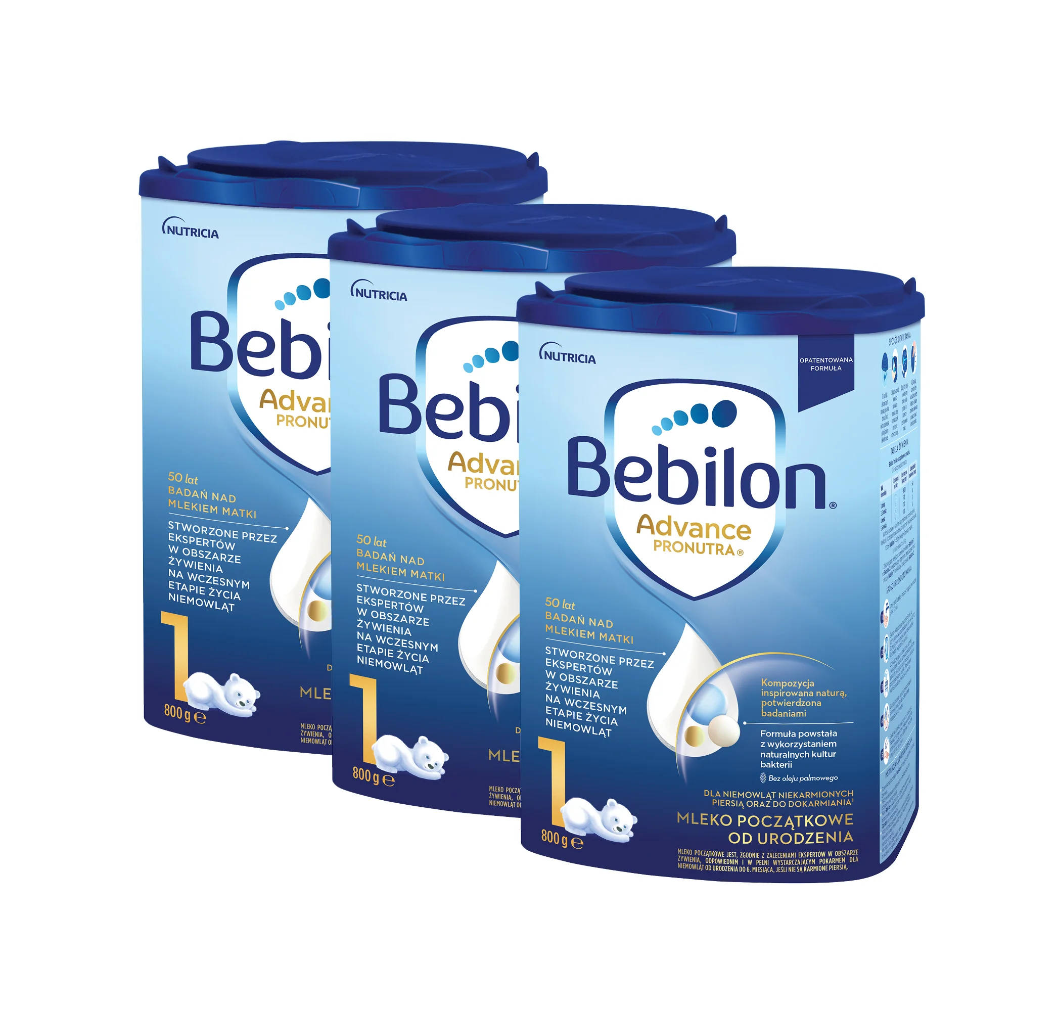 Bebilon Pronutra-Advance 1 mleko początkowe od urodzenia, 3 x  800 g
