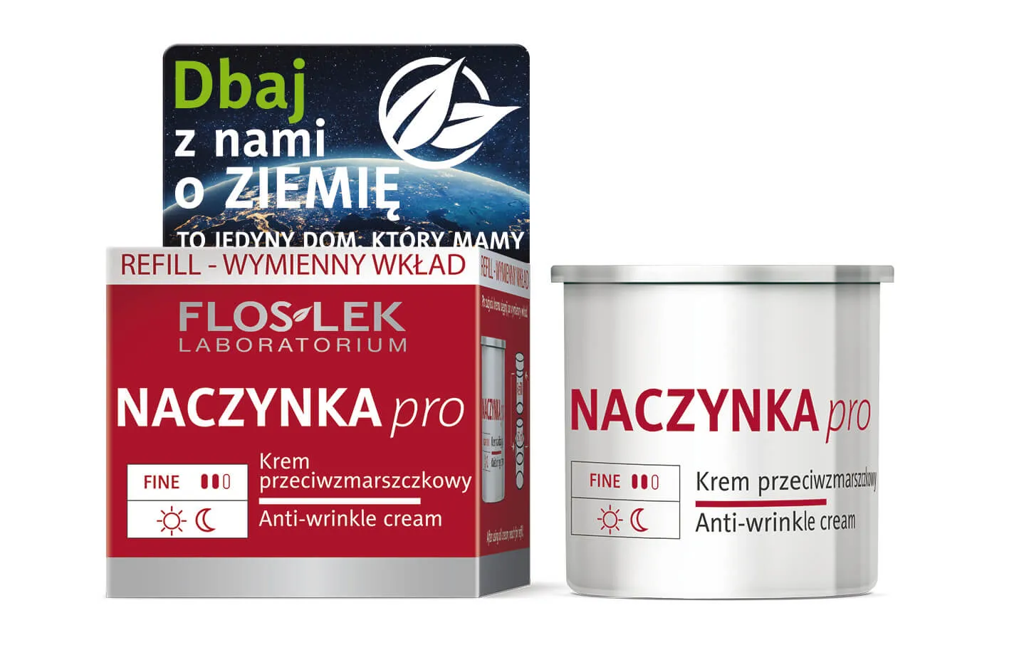 Flos-lek Naczynka Pro, krem przeciwzmarszczkowy, wymienny wkład, 50 ml