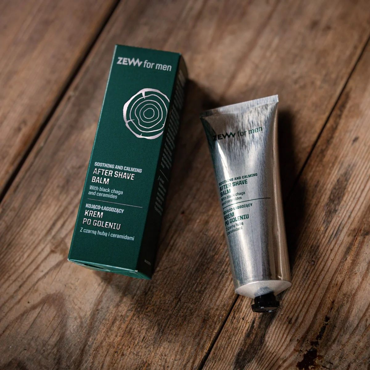ZEW for men kojąco-łagodzący krem po goleniu z czarną hubą i ceramidami, 80 ml