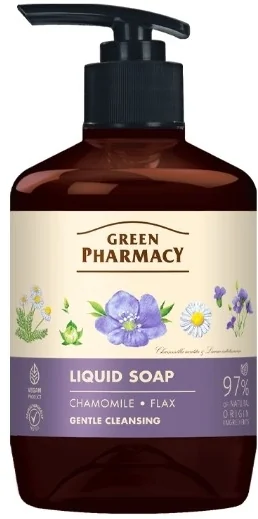 Green Pharmacy mydło w płynie rumianek i len, 460 ml