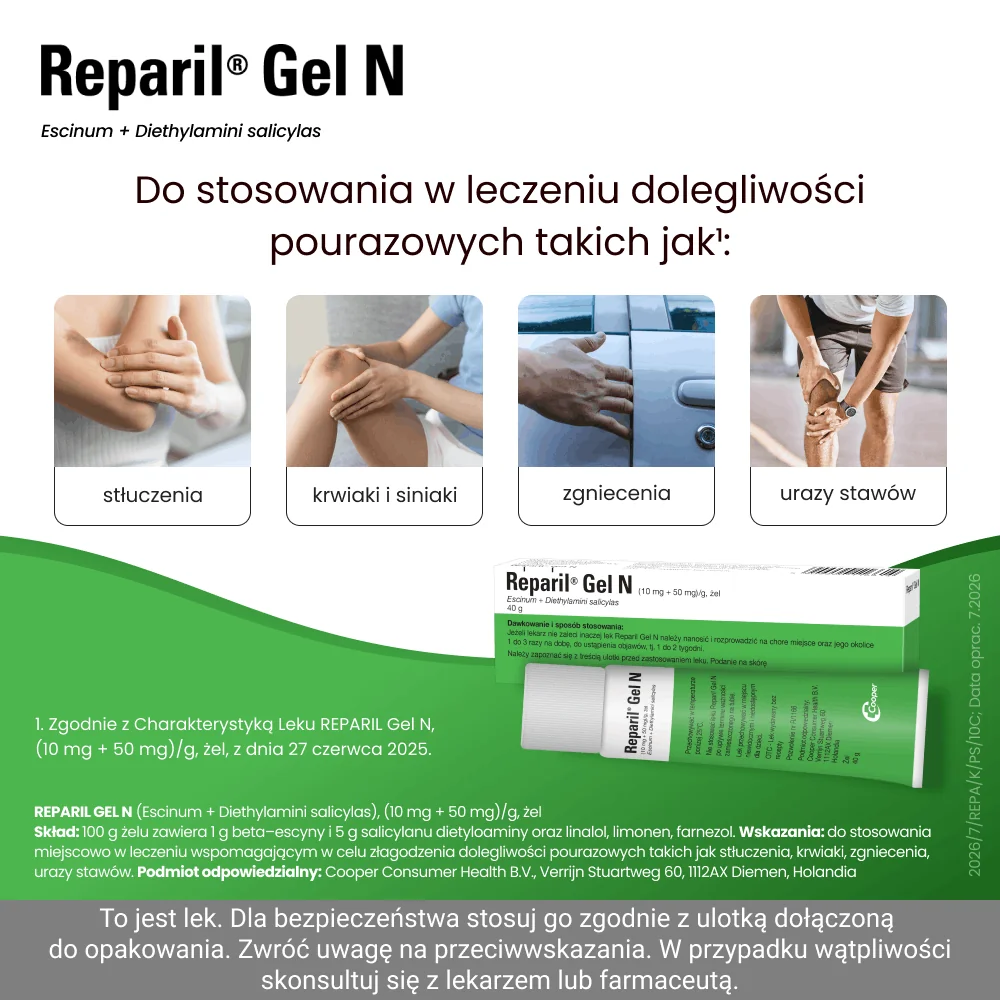 Reparil Gel N (10 mg + 50 mg )/g, żel, 40 g