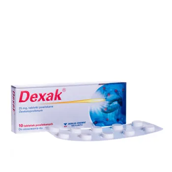 Dexak, 25 mg, 10 tabletek powlekanych 