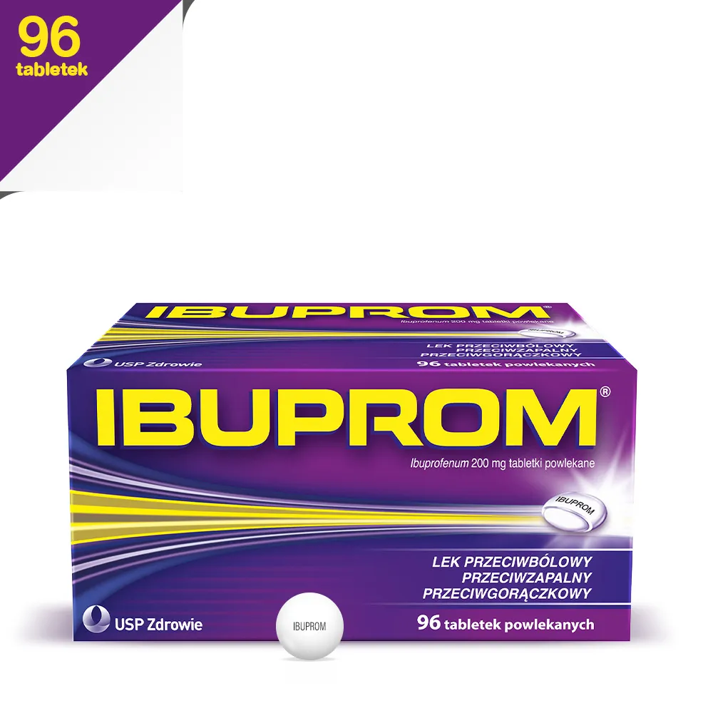 Ibuprom, 200 mg, 96 tabletek powlekanych