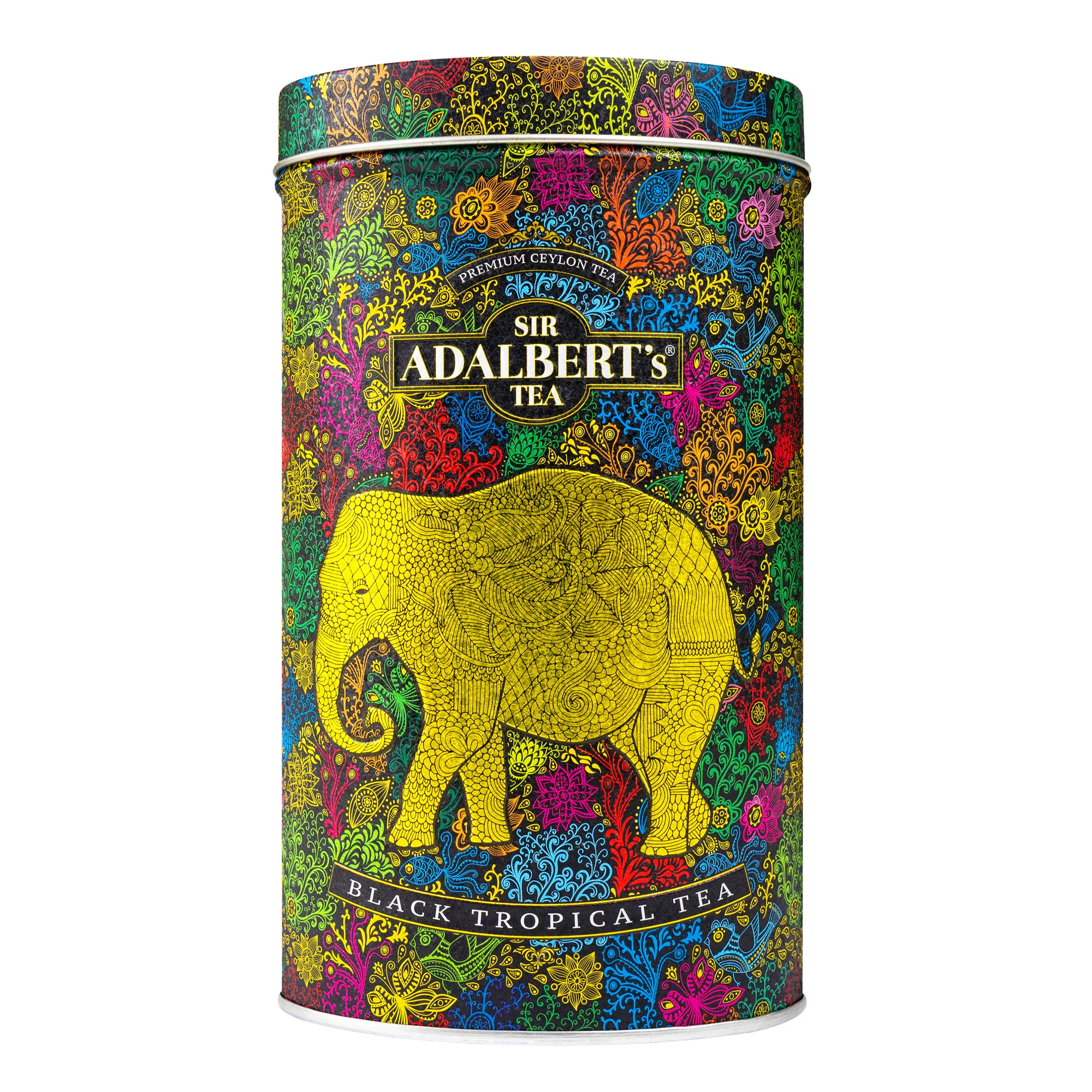 Sir Adalbert's Tea czarna herbata liściasta w puszce metalowej Tropical, 110 g