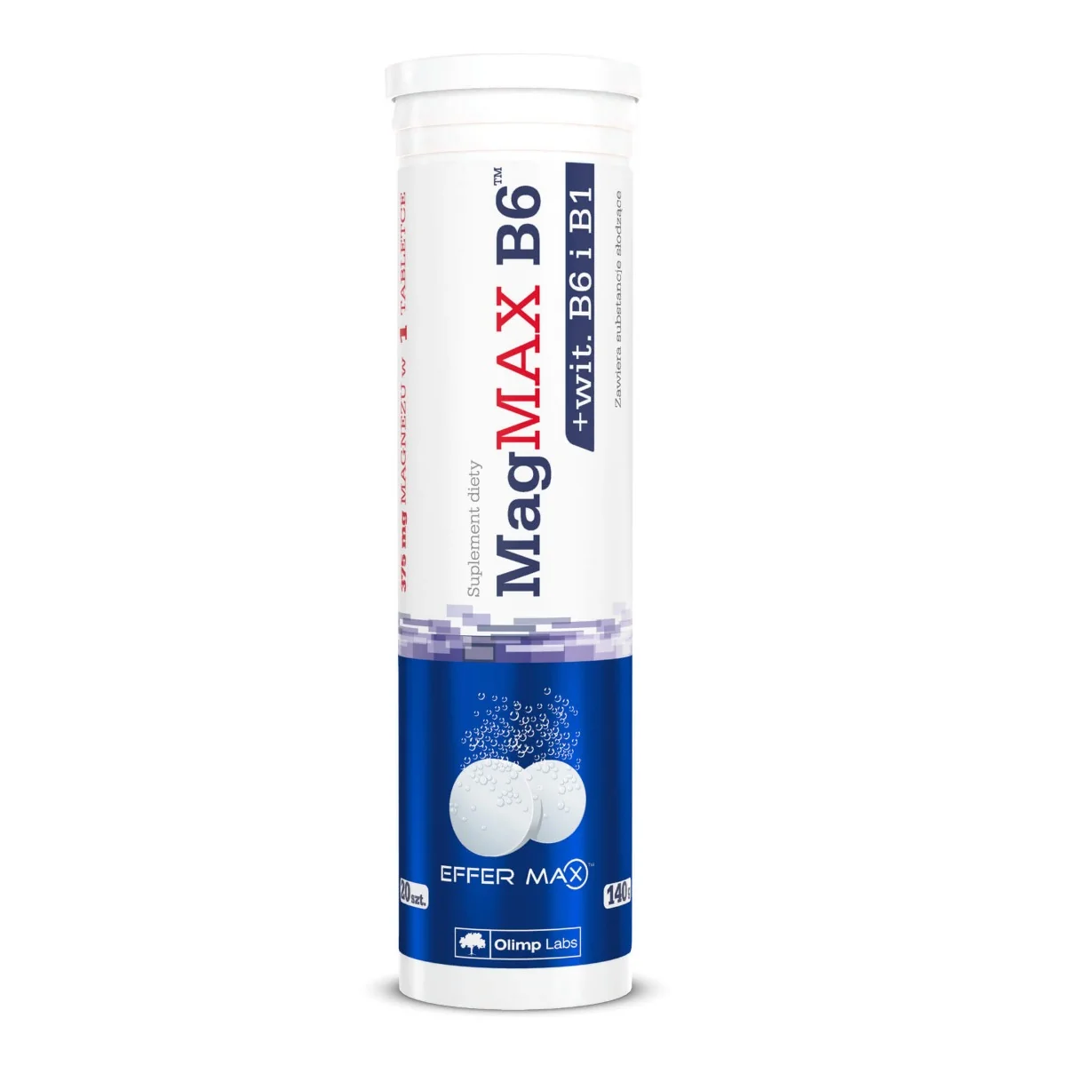OLIMP MagMAX B6 suplement diety, smak pomarańczowy, 20 tabletek musujących