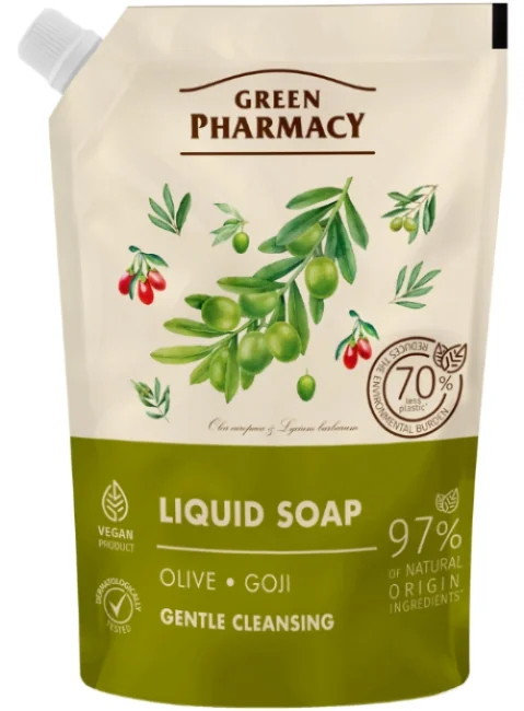 Green Pharmacy mydło w płynie oliwa i jagody goji, zapas, 460 ml