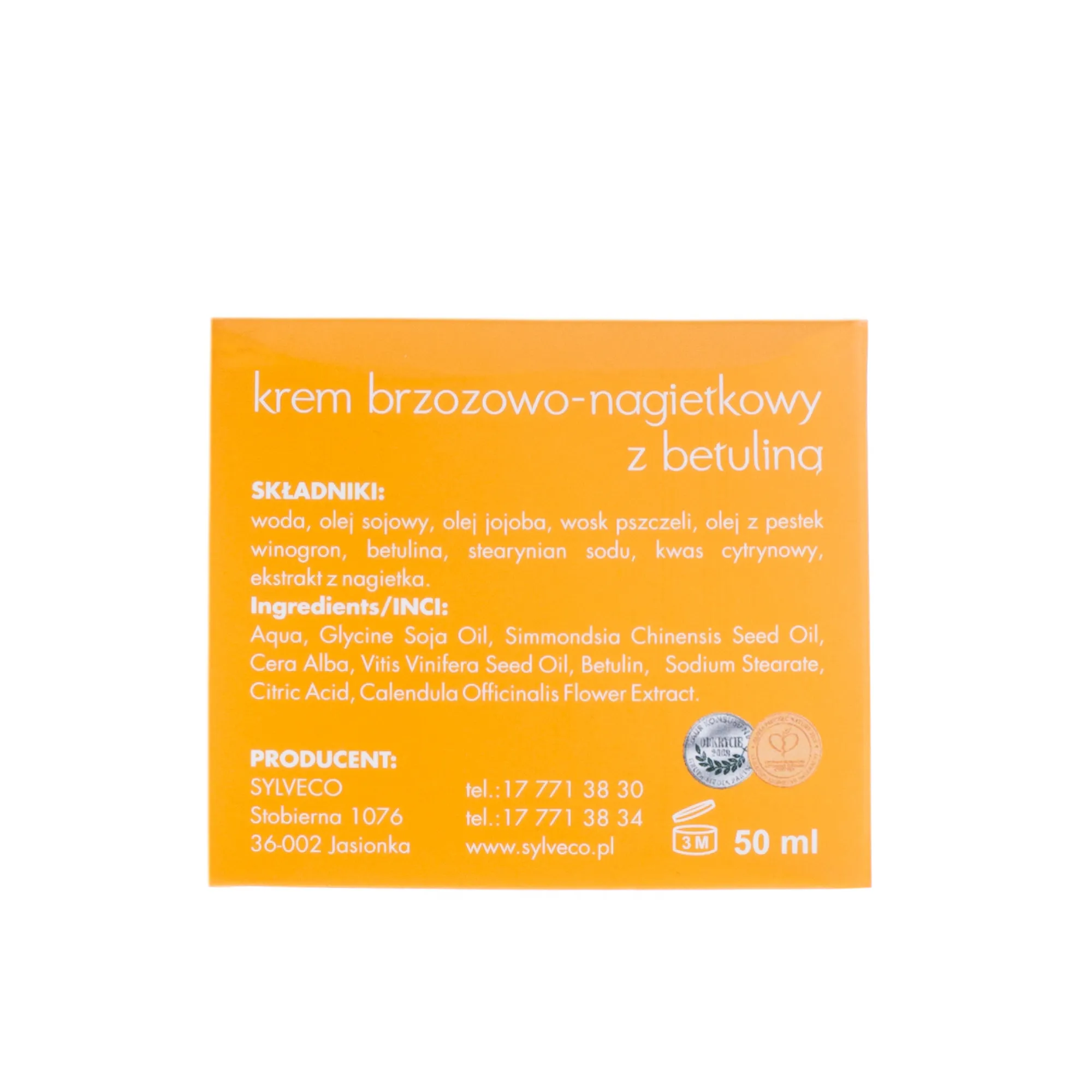 Sylveco, krem brzozowo-nagietkowy z betuliną, 50 ml 