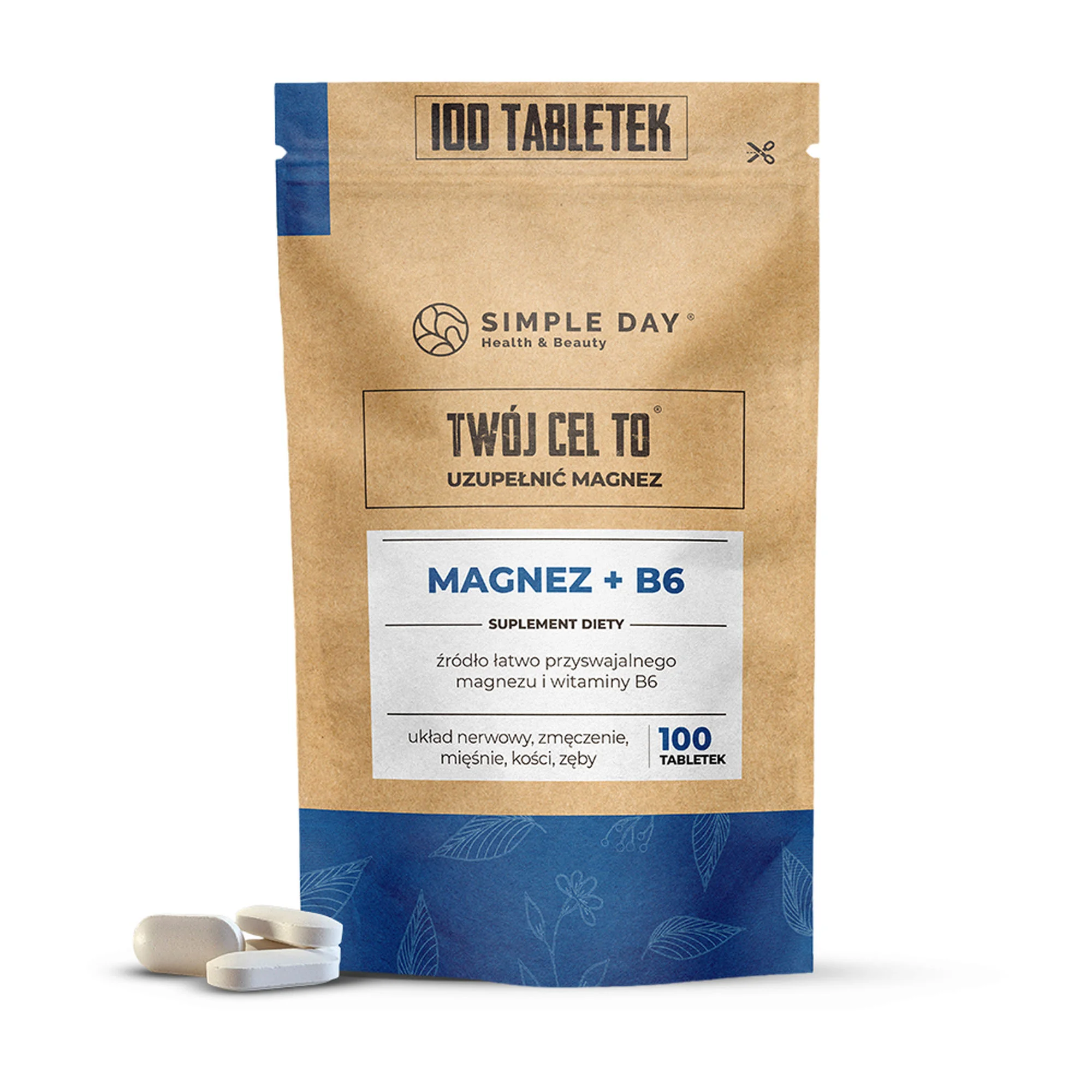 Twój cel to uzupełnić magnez + B6 100 tabletek