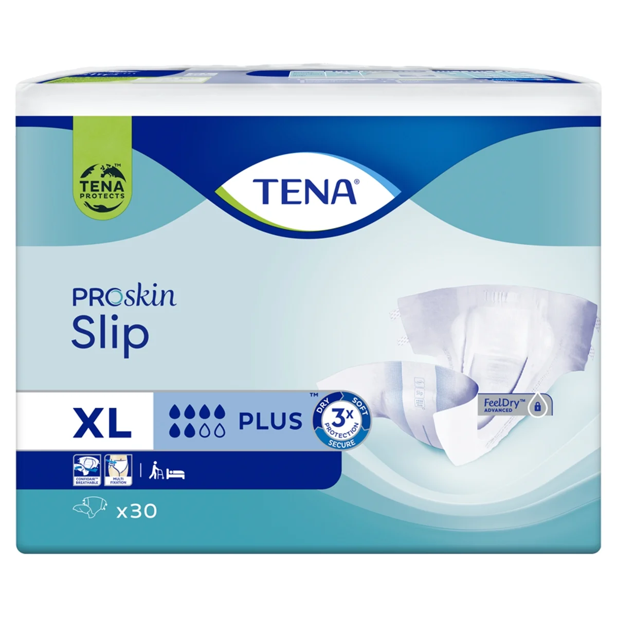 TENA Slip ProSkin pieluchomajtki Plus XL, 30 sztuk