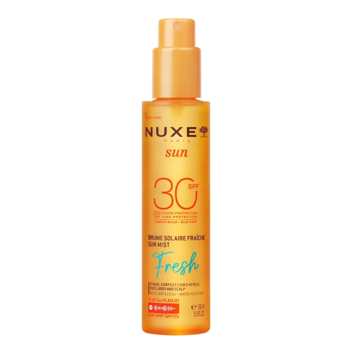 Nuxe Sun Fresh odświeżająca mgiełka ochronna SPF 30, 150 ml