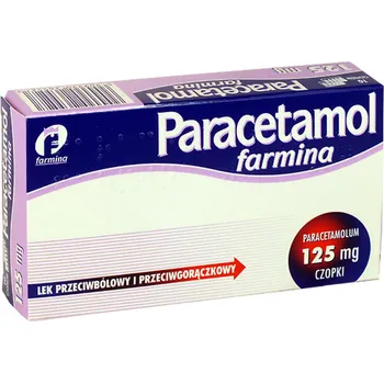 Paracetamol Farmina, 125 mg, 10 czopków 
