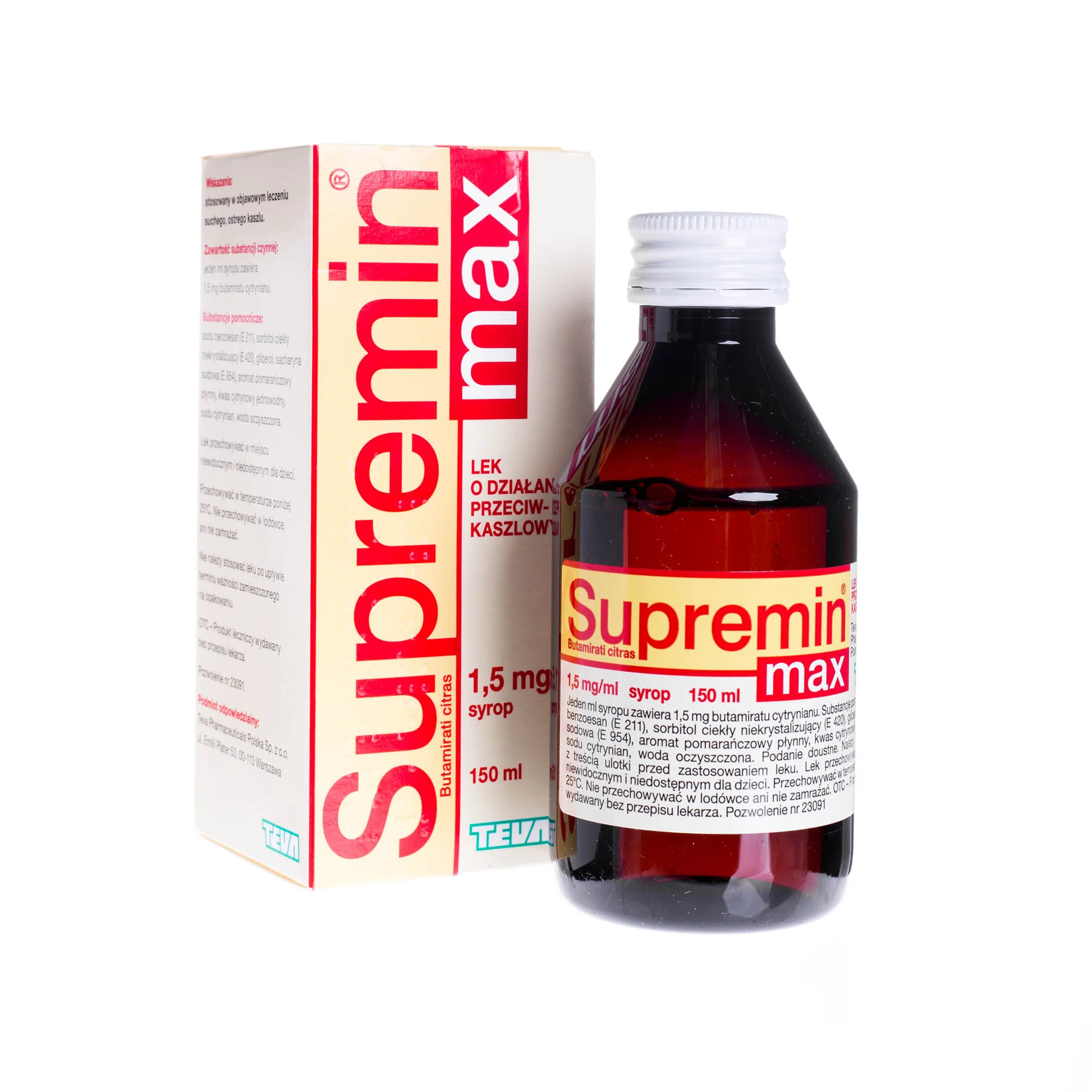 Supremin Max 1,5mg/ml, syrop, 150 ml 