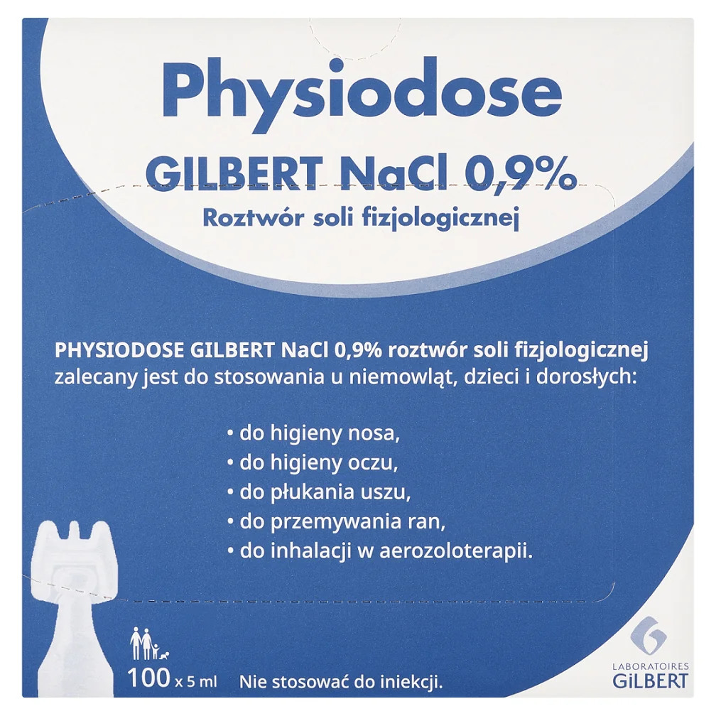 Physiodose Roztwór soli fizjologicznej NaCl 0,9 %, 5 ml x 100 ampułek
