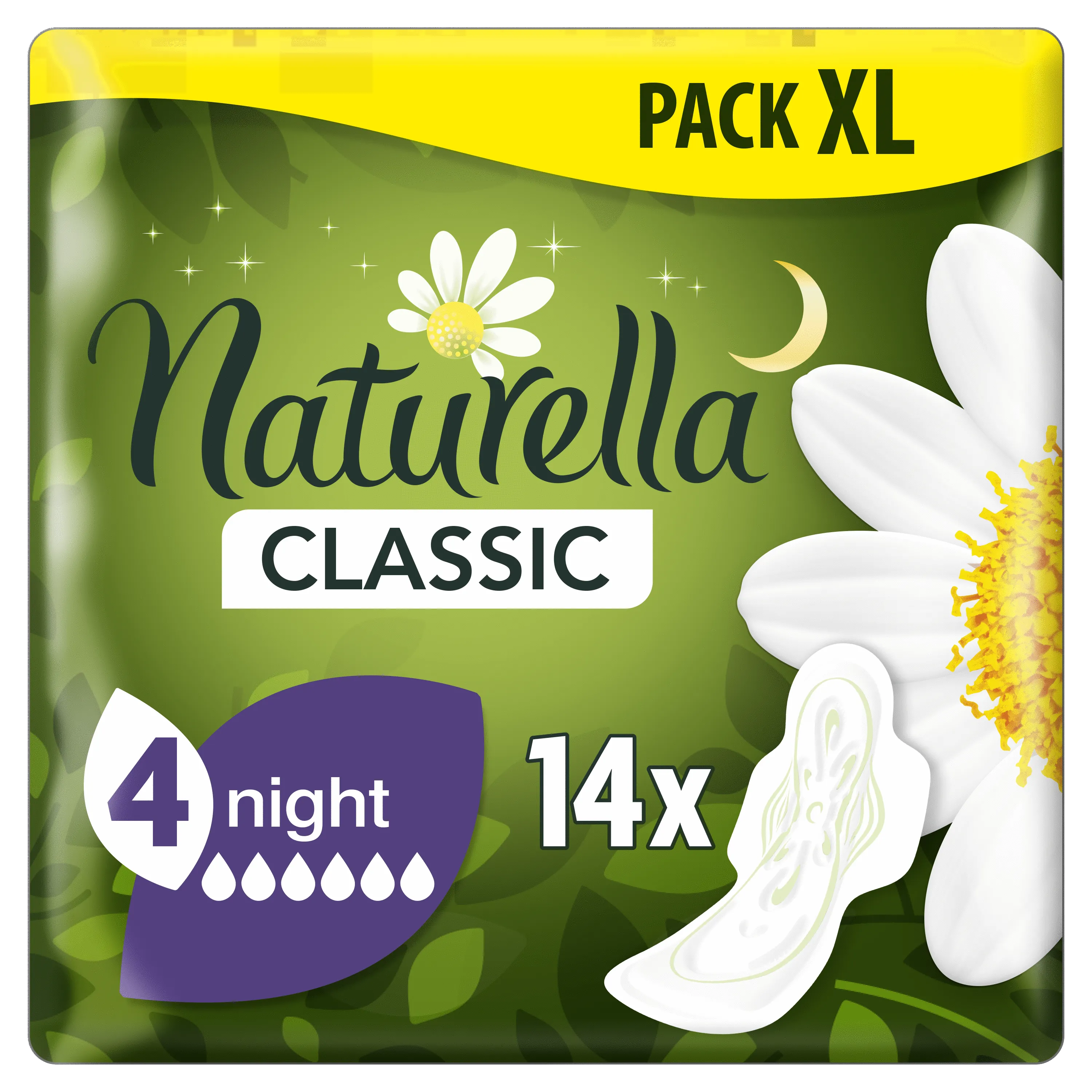 Naturella Classic Night Camomile podpaski ze skrzydełkami, 14 szt. 