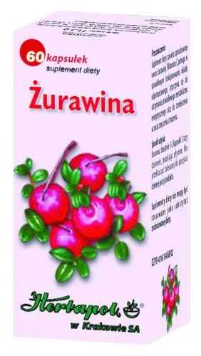 Żurawina, suplement diety, 60 kapsułek 