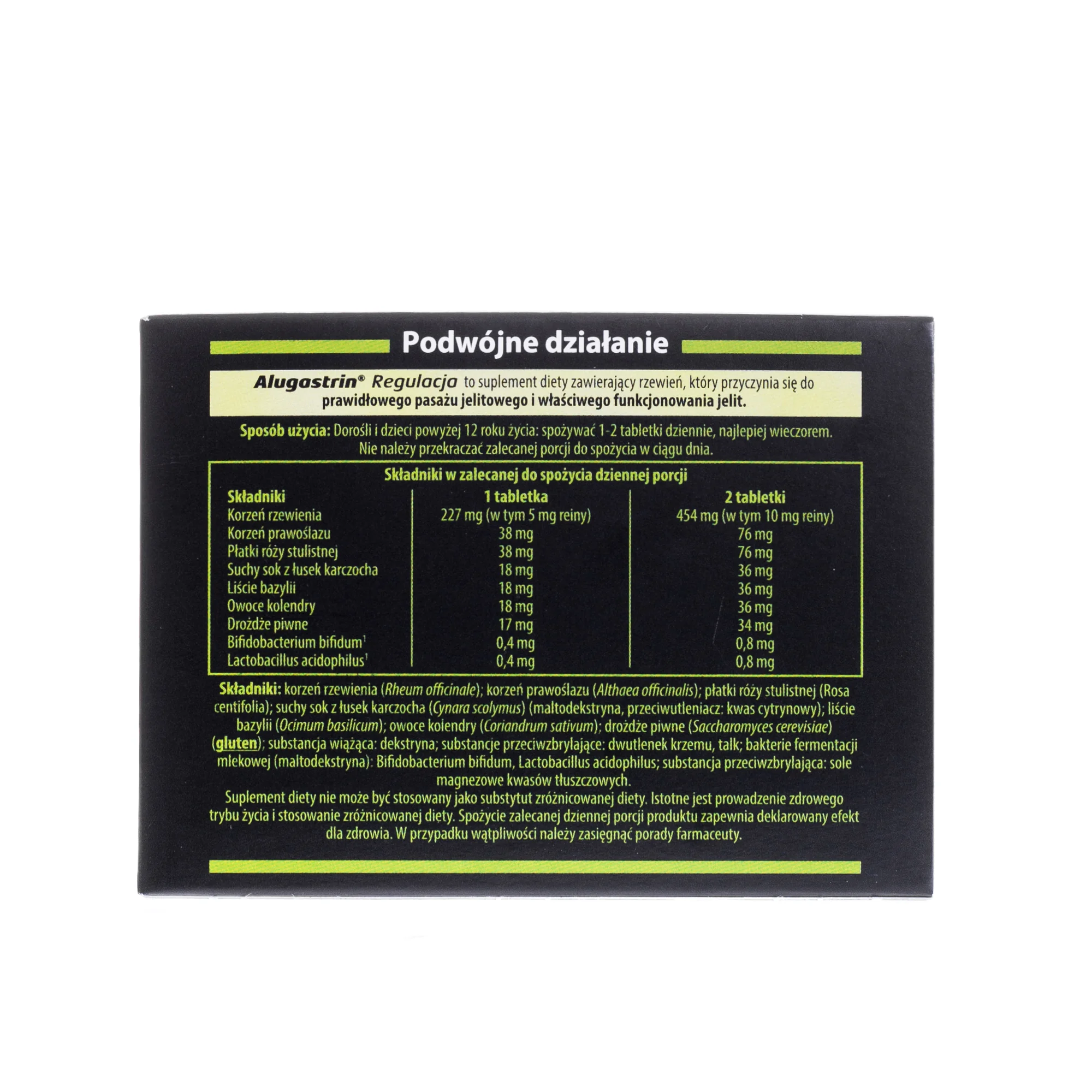 Alugastrin  Regulacja, suplement diety, 15 tabletek 