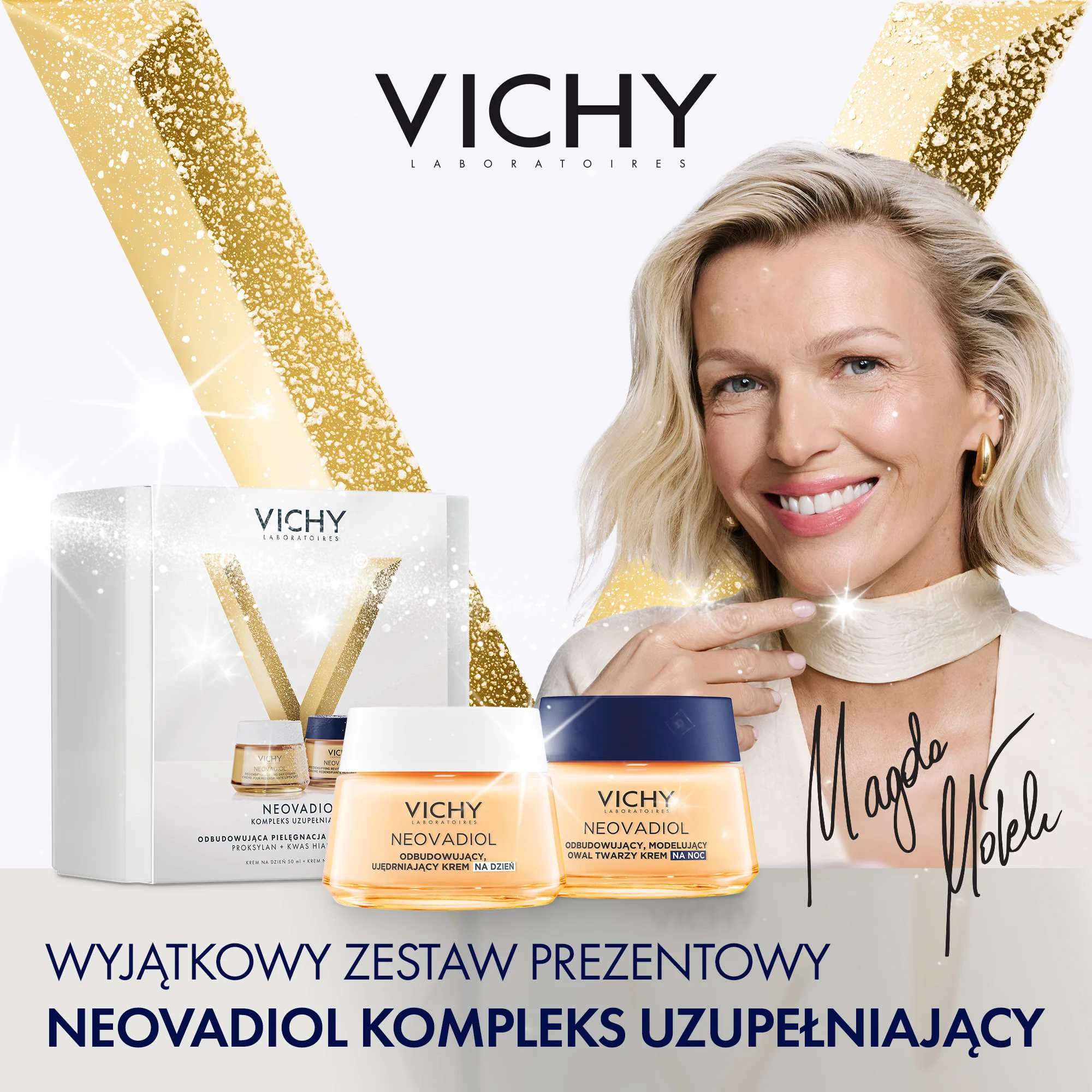 Vichy Neovadiol Kompleks XMass25 Zestaw odbudowujący krem na dzień, 50 ml + modelujący owal twarzy krem na noc, 50 ml