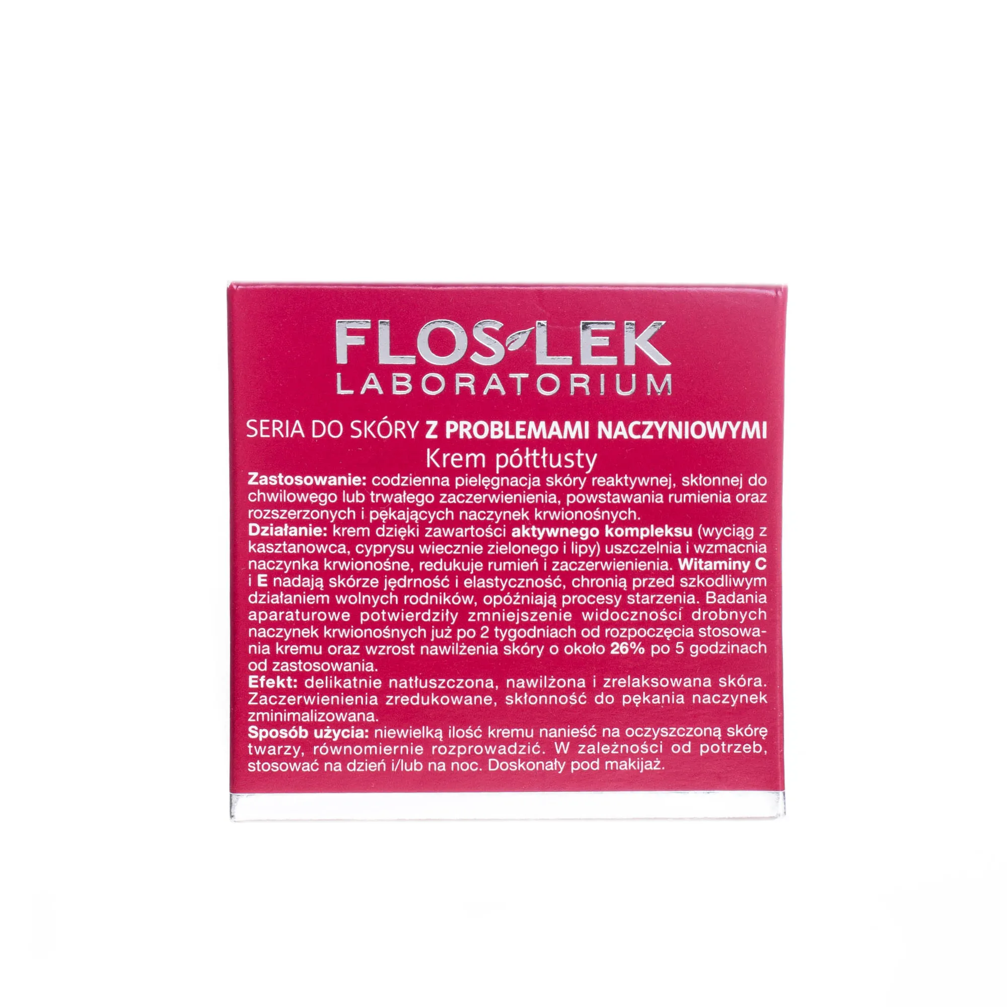 Floslek Laboratorium seria do skóry z problemami naczyniowymi, krem półtłusty, 50 ml 