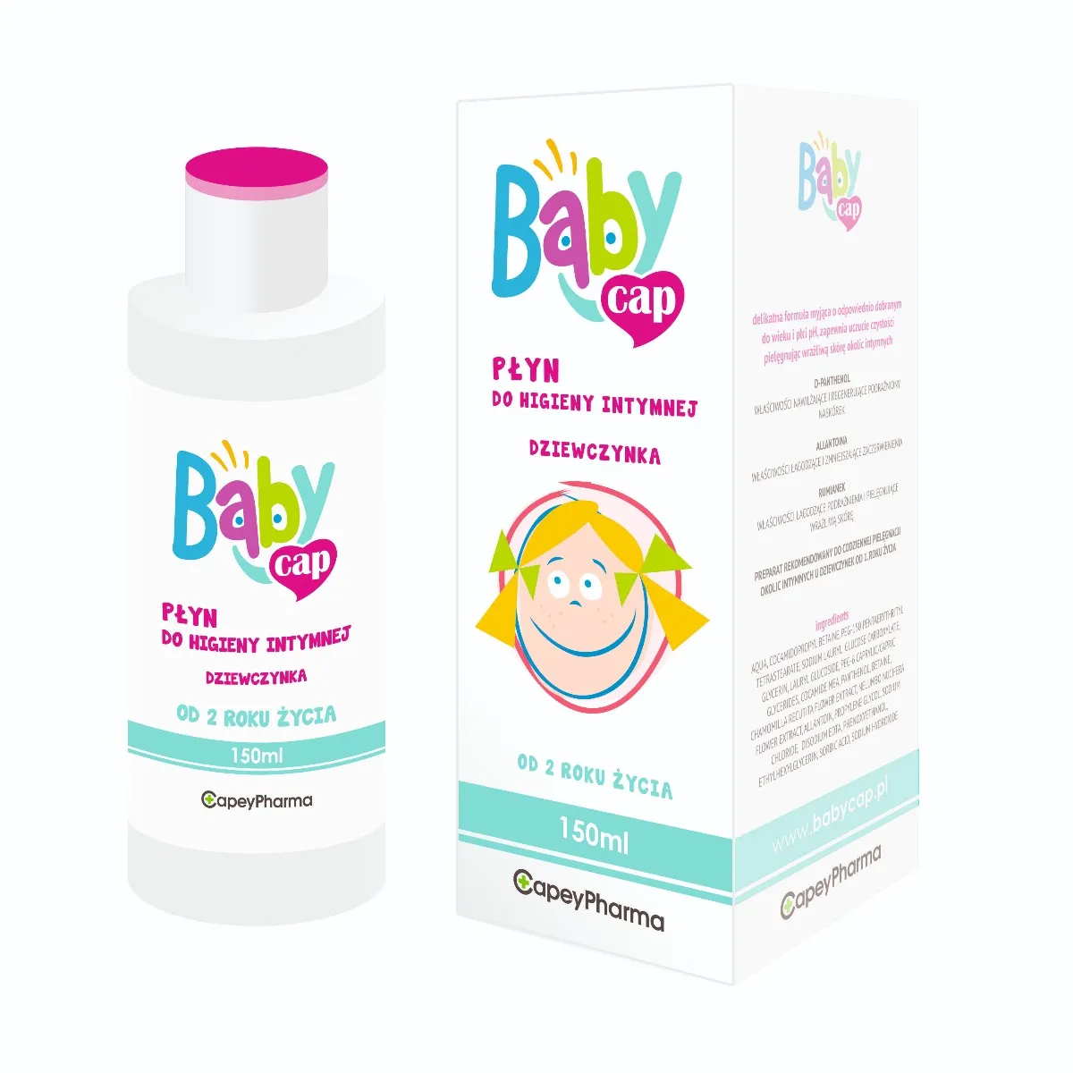 Babycap płyn do higieny intymnej dla dziewczynki, 150 ml