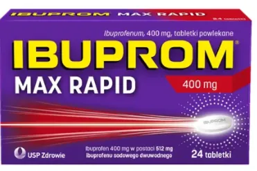 Ibuprom Max Rapid, 400 mg, 24 tabletki powlekane