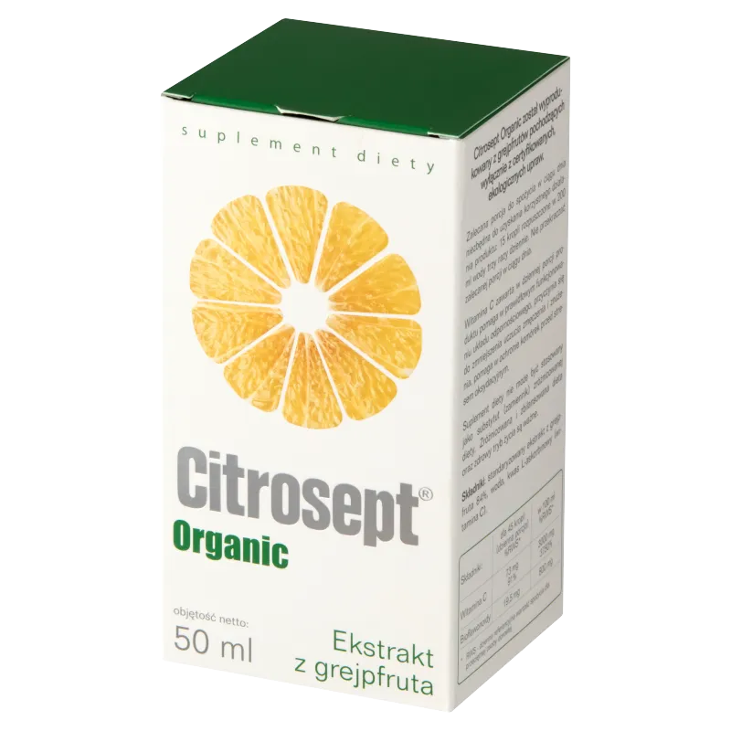 Citrosept Organic Ekstrakt z grejpfruta, suplement diety, 50 ml 