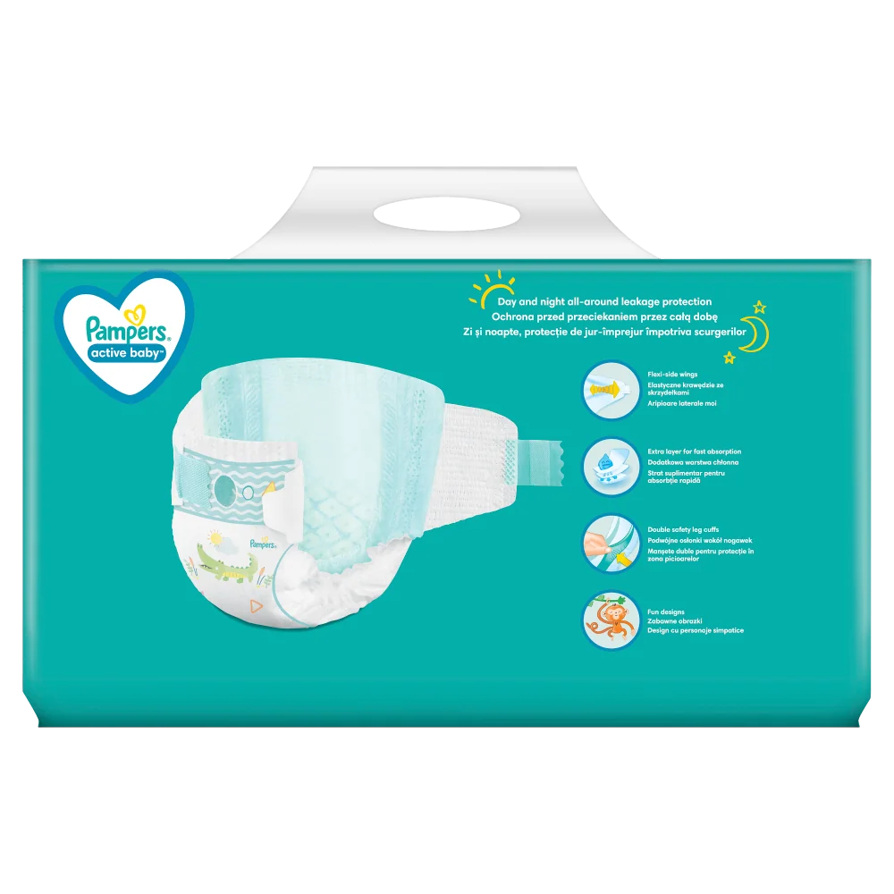 Pampers Active Baby pieluchy, rozmiar 5, 11-16 kg, 110 szt.