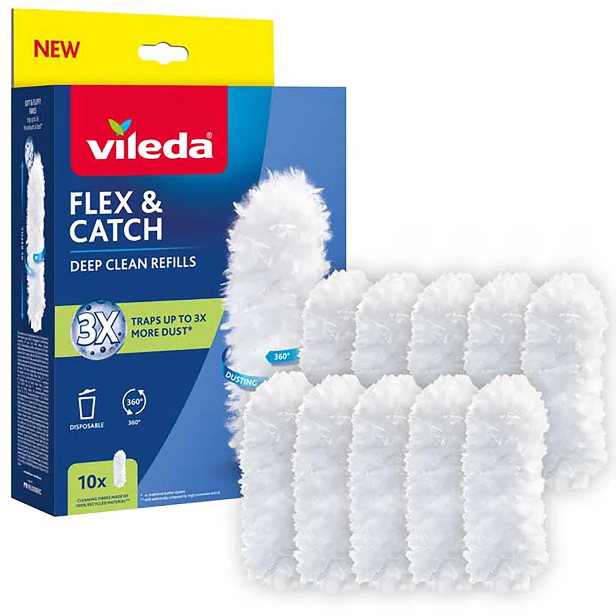 Vileda Flex & Catch wkłady do miotełki do kurzu, 10 sztuk