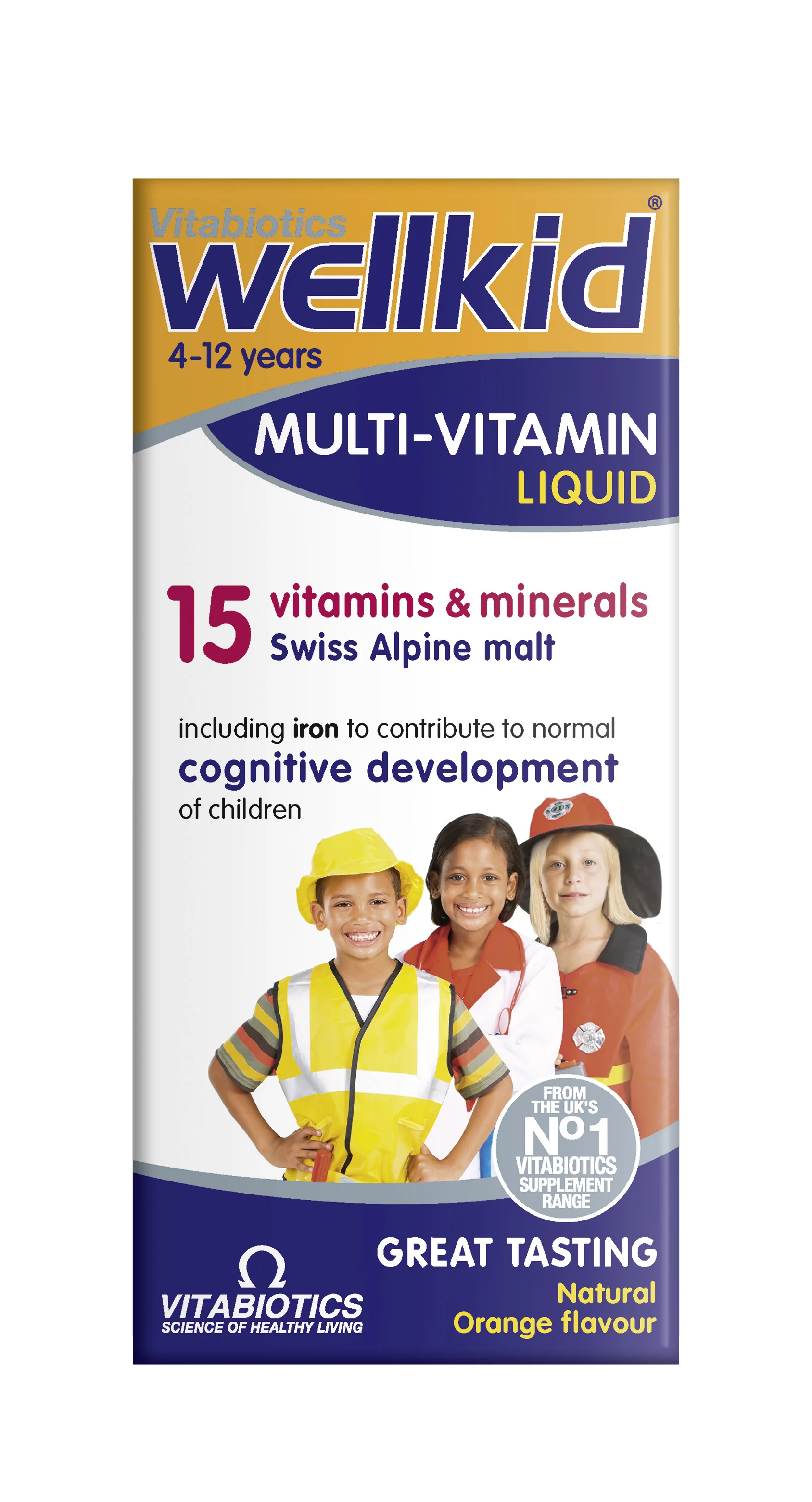 Vitabiotics Wellkid Multivitamin suplement diety dla dzieci w płynie, 150 ml