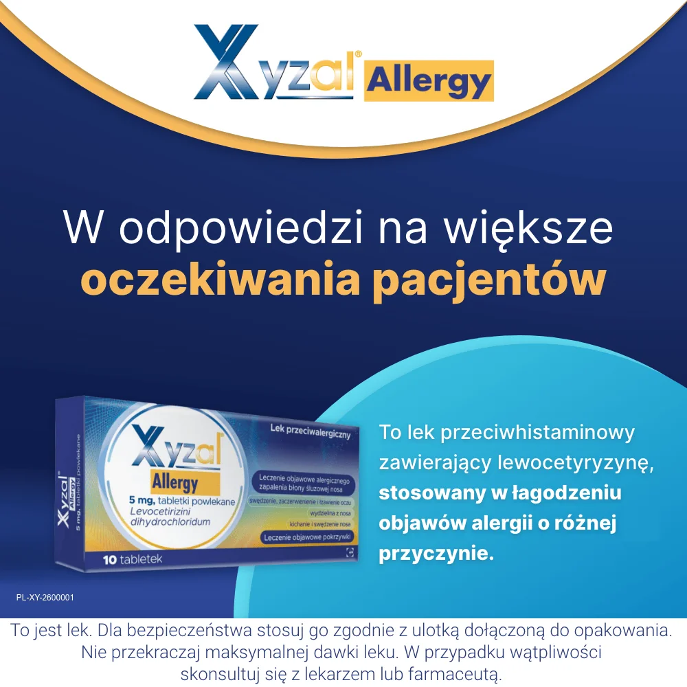 Xyzal Allergy 5 mg 10 tabletek powlekanych