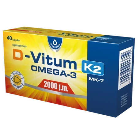 D-Vitum Omega-3 K2 MK-7 2000 j.m. 40 kapsułek