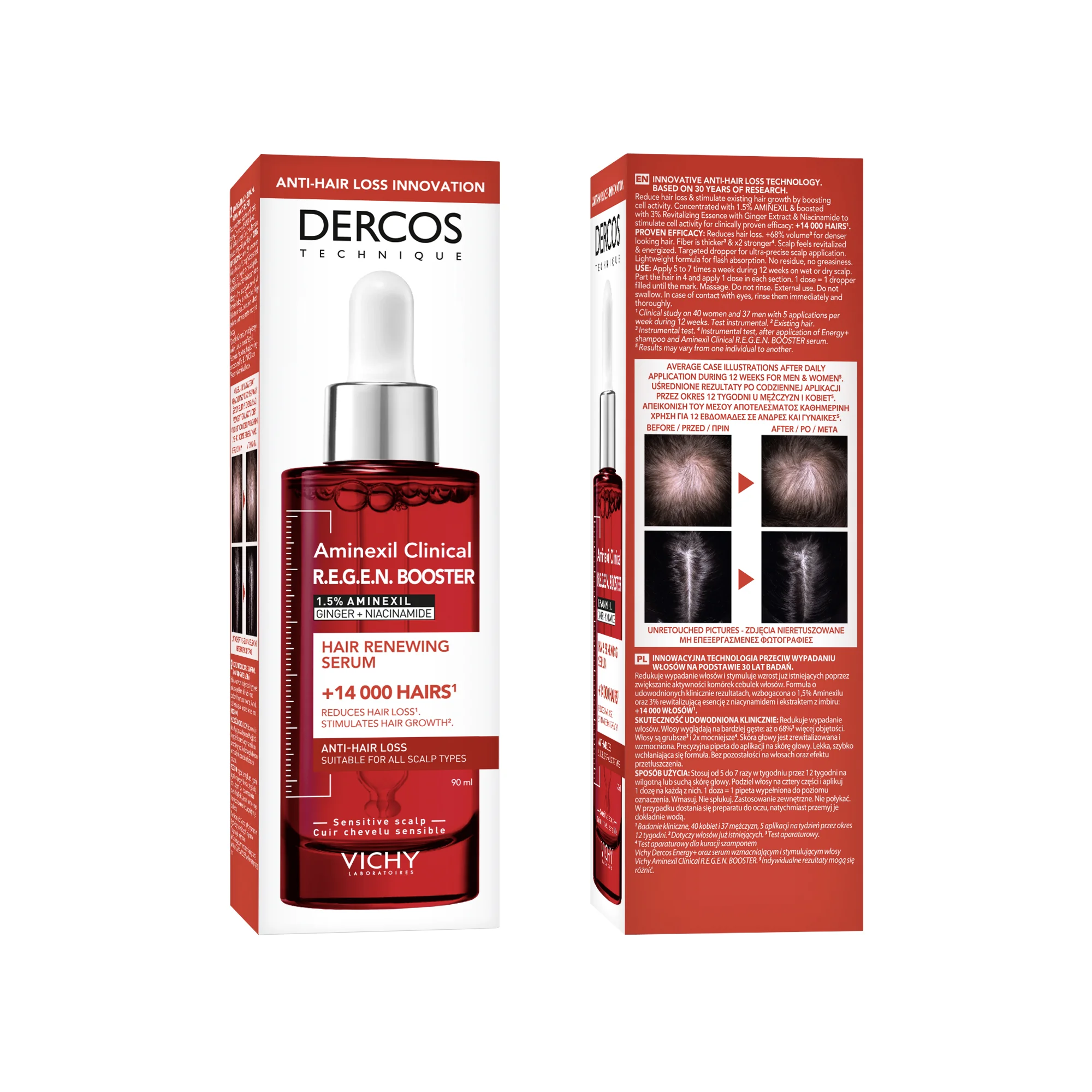Vichy Dercos Aminexil R.E.G.E.N. Booster serum wzmacniające i stymulujące włosy, 90 ml