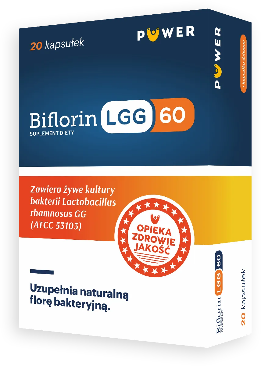 BiFlorin LGG 60, suplement diety, 20 kapsułek