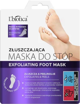 L'biotica złuszczająca maska do stóp w postaci nasączonych skarpetek L'biotica złuszczająca maska do stóp w postaci nasączonych skarpetek