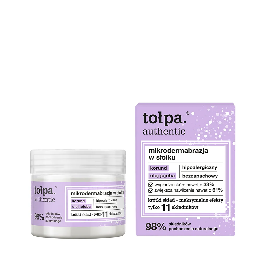 Tołpa Authentic mikrodermabrazja w słoiku, 65 g