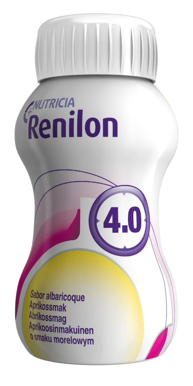 Renilon 4,0, płyn doustny, smak morelowy, 4 butelki po 125 ml