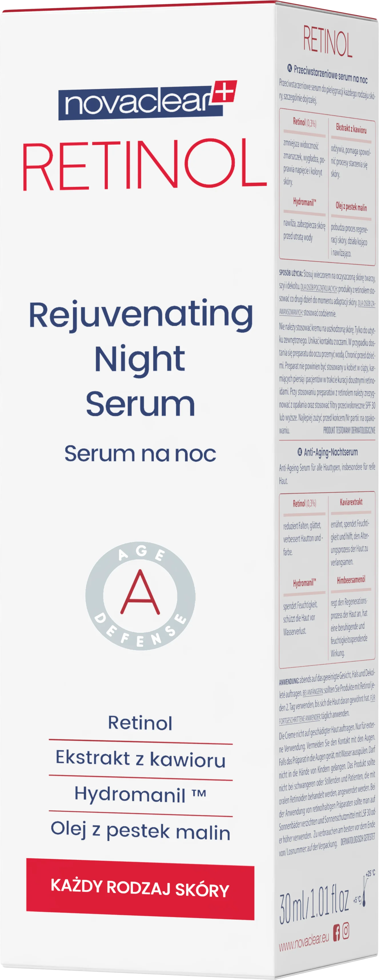 Novaclear Retinol serum na noc, 30 ml