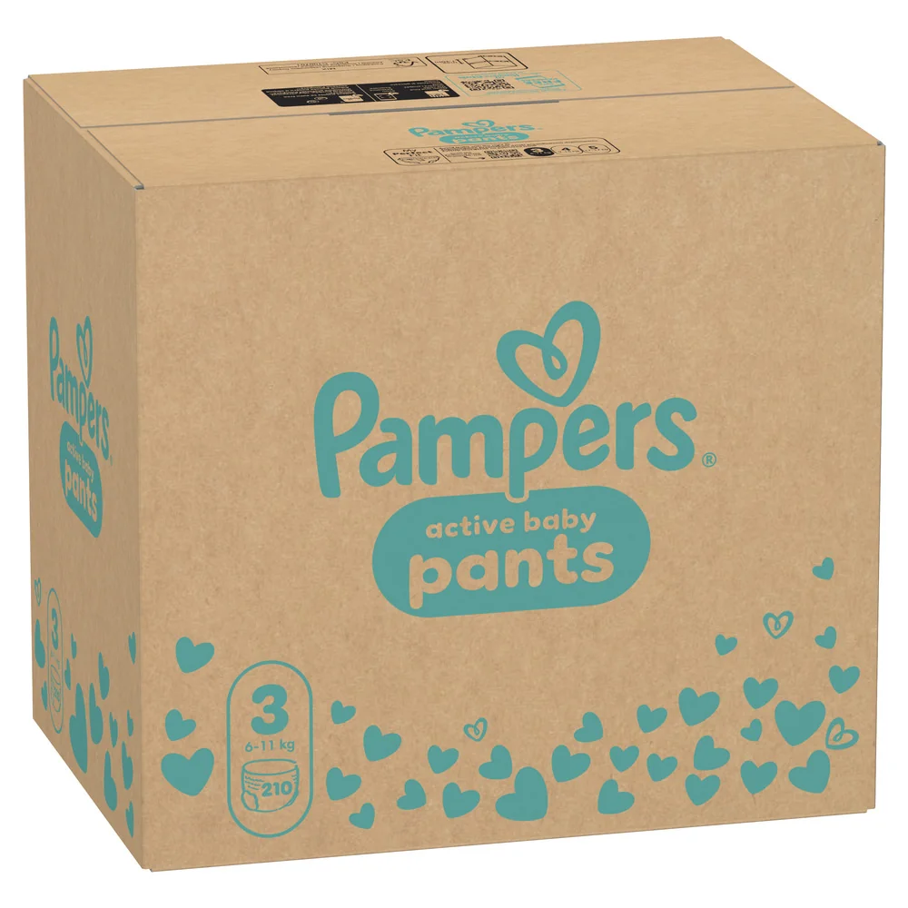 Pampers Active Baby Pants 3 pieluchomajtki, rozmiar 3, 6-11 kg, 210 sztuk