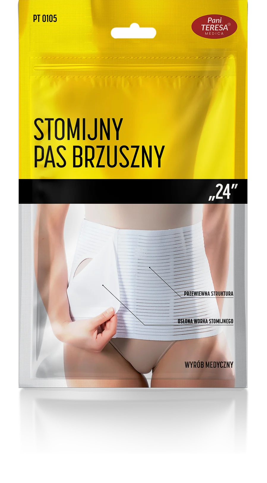 Pani Teresa pas brzuszny stomijny "24" beżowy, rozmiar M, 1 sztuka